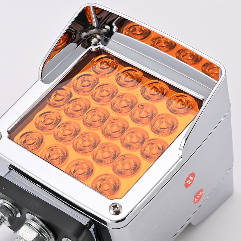 Square Dual Face Stud Mount Pedestal Cab Fender Turn Signal Lights 51 LED Truck - Foto 7