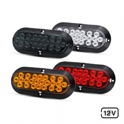 6 Inch Oval 24 LED Truck Trailer Tail Lights